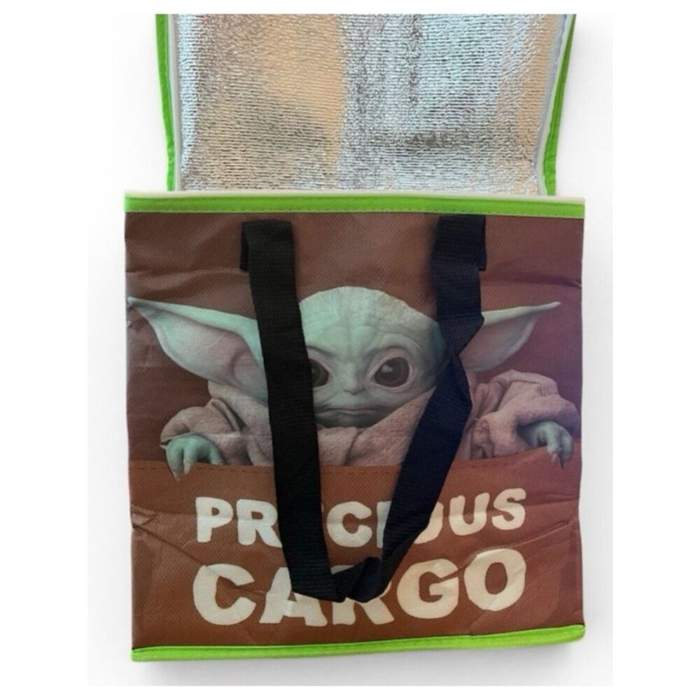 Star Wars Baby Yoda Insulated Zip Tote Bag Handles Picnic Lrg Lunch Mandalorian